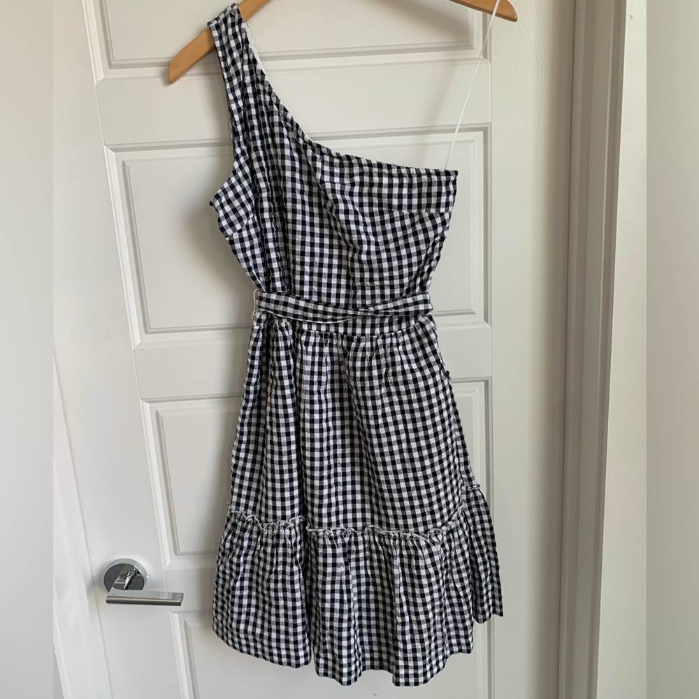 Crown & Ivy Black and White Checkered Dress